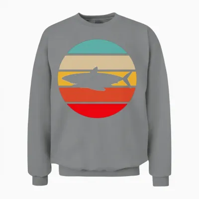 Shark Retro Unisex Sweatshirt - Sport Grey