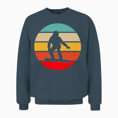 Snowboarding Retro Unisex Sweatshirt - Dark Heather