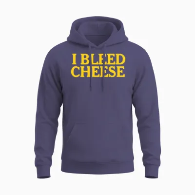 Funny Packer Cheesehead Bleed Cheese Unisex Hoodie - Heather Sport Dark Navy