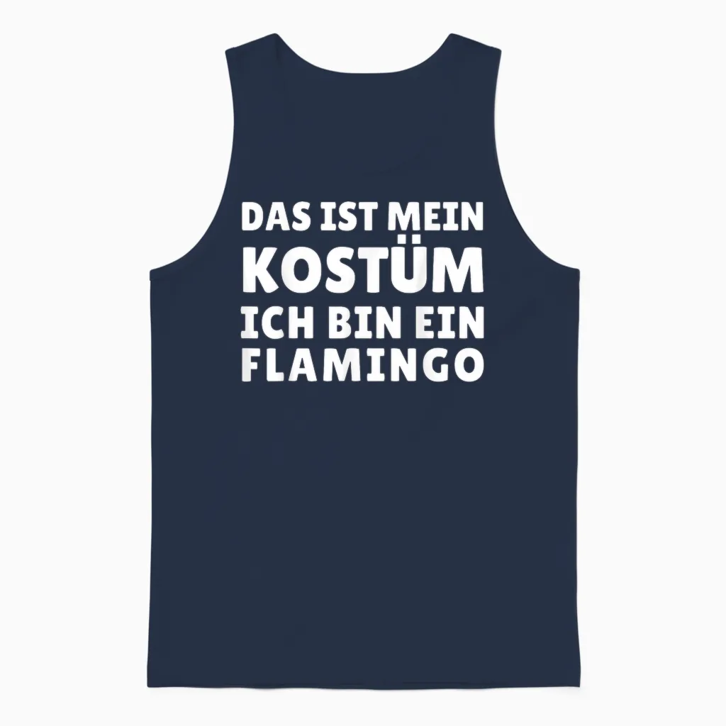 Funny Flamingo Costume Outfit Carnival Halloween Unisex Tank Top in Navy