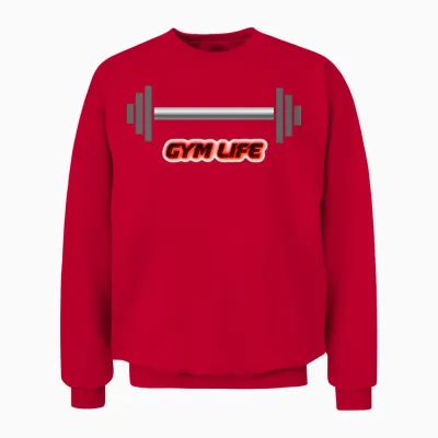 Gym Life Style Unisex Sweatshirt - Red