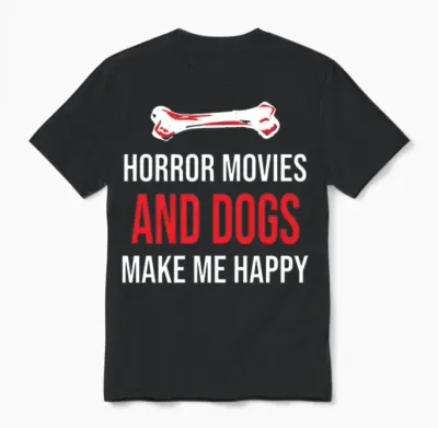 Horror Movies Dogs Unisex T-Shirt - Black