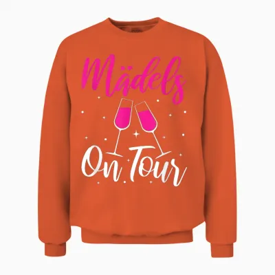 Girls' Evening Girls' Trip Girls on Tour T-Shirt, Black Unisex Sweatshirt - Orange