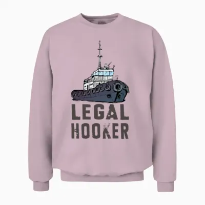 Funny Tugboat Gift for Towboaters Unisex Sweatshirt - Light Pink