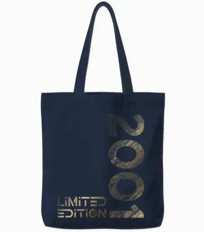 Limited Edition Vintage 2001 Man Woman 25th Birthday Tote Bags - Navy