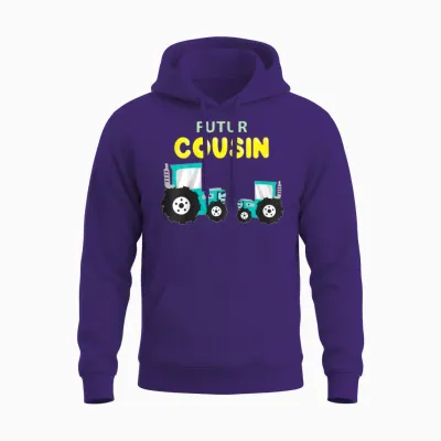 Child Future Cousin Announcement Pregnancy Je Vais Etre Cousin Unisex Hoodie - Purple