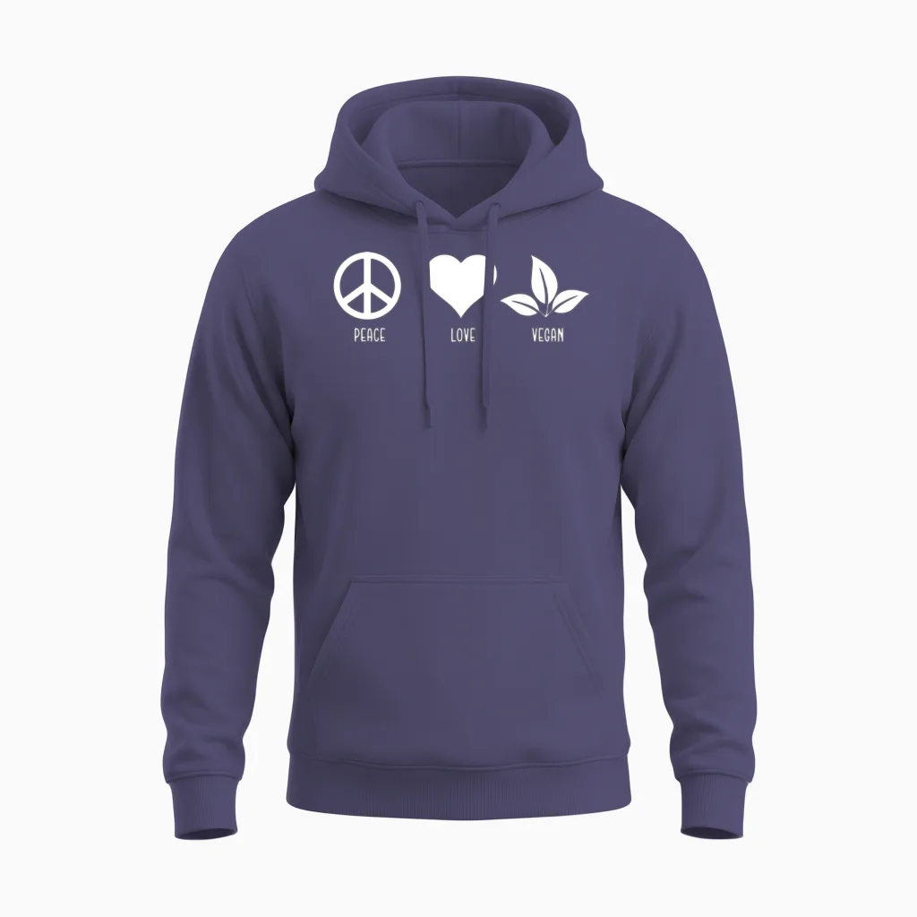 Funny Vegan Quote Gift Memes & Humor Gift Unisex Hoodie in Heather Sport Dark Navy