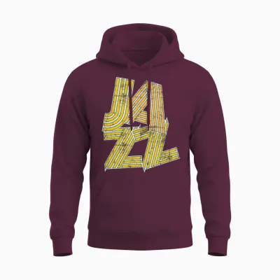 Jazz Retro Unisex Hoodie - Maroon