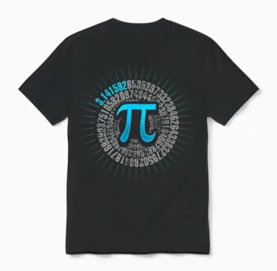 Math Pi Spiral Shirt Pi Symbol 314 Pi Day Math Lover Teacher T-Shirt, Black Unisex T-Shirt - Black