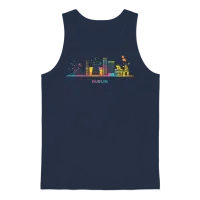 Dubliner Skyline Dublin Unisex Tank Top - Navy – 1
