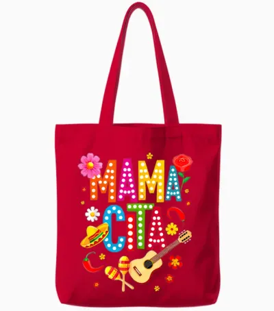 Cinco De Mayo Mamacita Mexikanische Mama Cita Muttertag Lustig Tote Bags - Red