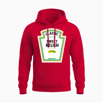 Sweet Relish Ketchup Costume Matching Mustard Unisex Hoodie - Red