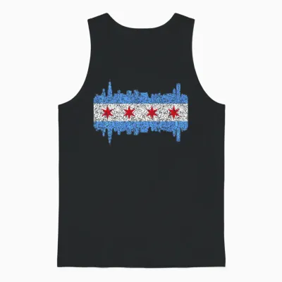 City of Chicago Chicago City Unisex Tank Top - Black