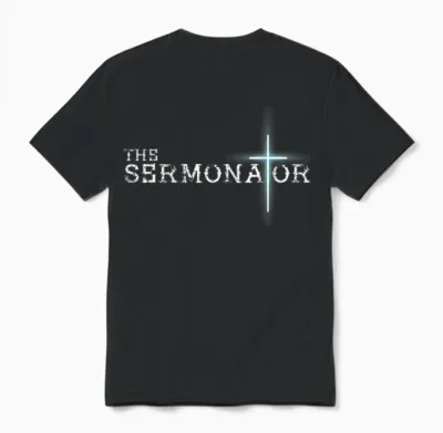 The Sermonator Pastor Appreciation Christian Cross Fun Gift T-Shirt Small Unisex T-Shirt - Black