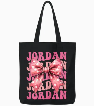 Jordan Knot Beautiful Aesthetic for Women and Girls Tote Bags - Black