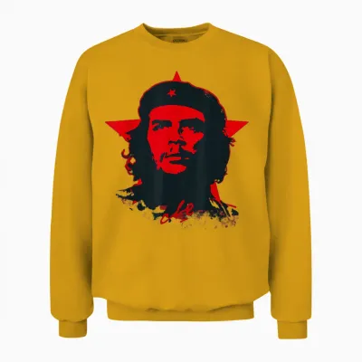 Che Guevara Shirt Stern Revolution Kuba Rebel Icon Unisex Sweatshirt - Gold