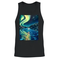 Crystal Lake of Aurora Unisex Tank Top - Black – 2