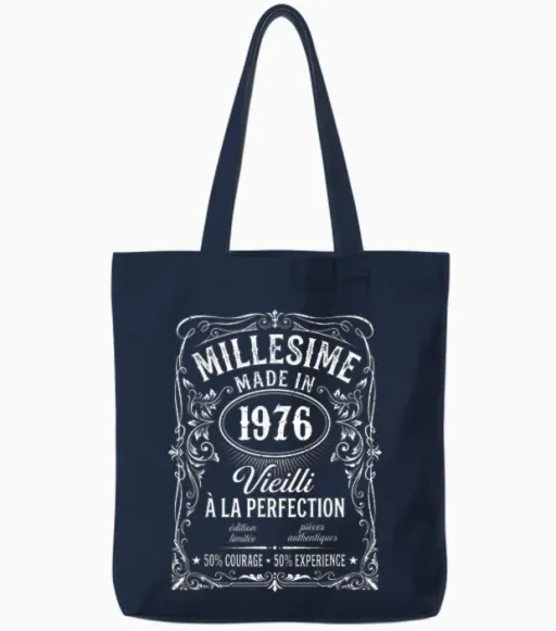 50 Years Vintage Limited Edition Gift Humour Tote Bags - Navy