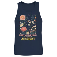 Boho Floral Vintage Everything Gonna Be Alright Unisex Tank Top - Navy – 2