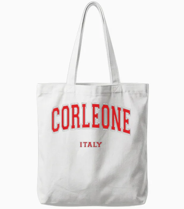 Corleone Italien Stadt Tote Bags in White