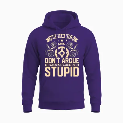 Mechanics Don't Argue for Mechanic Unisex Hoodie - Purple