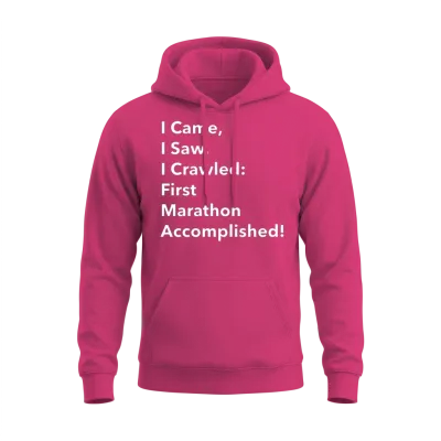 First Marathon | My First Marathon Unisex Hoodie - Heliconia