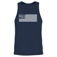 Pray Flag Kirk Cameron's Campfire Revival Prayer Unisex Tank Top - Navy – 2