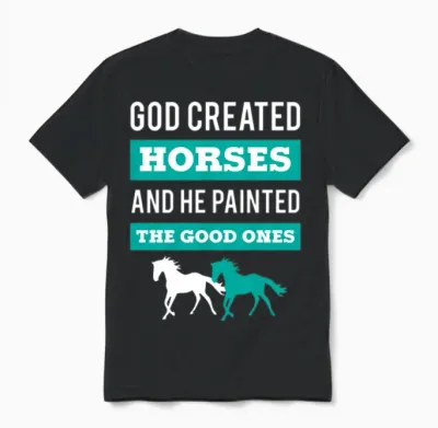 Equestrians with a Painted Horse Unisex T-Shirt - Black