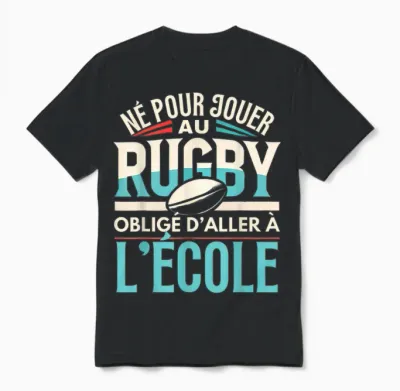 Rugby Kids Boys Rugby Player Humour Rugby T-Shirt, Black, S Unisex T-Shirt - Black