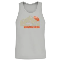 Vintage Mountain Hiking Graphic Illustration With Unisex Tank Top - Ash – 2