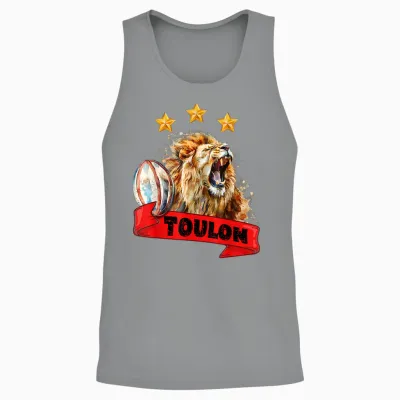 Rugby Toulon Triple Champion Lion Supporter Var Man Child T-Shirt, Black, S Unisex Tank Top - Sport Grey