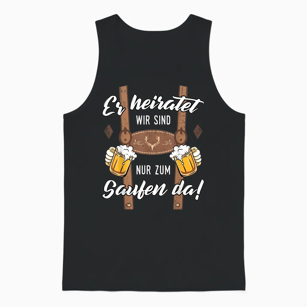 Jga T-Shirt Polterer Polterabend Junggesellenabschied Männer Unisex Tank Top in Black