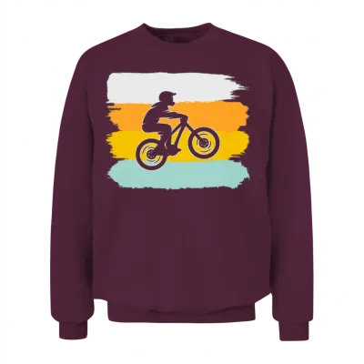 Mountainbike Retro Unisex Sweatshirt - Maroon