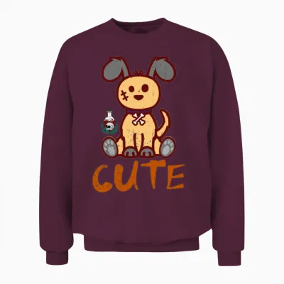 Cute but Creepy Funny Unisex Sweatshirt - Maroon
