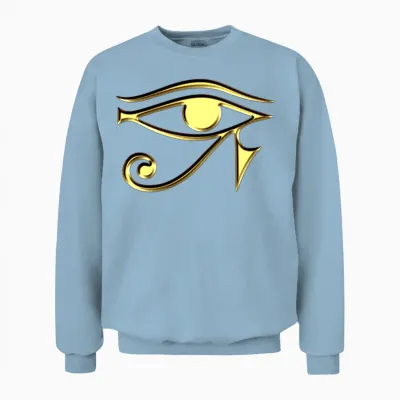 Eye of Horus - Symbol Protection & Healing I Unisex Sweatshirt - Light Blue