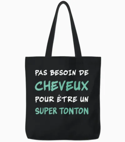 Pas Besoin De Cheveux to Be a Super Bald Uncle Uncle Tote Bags - Black
