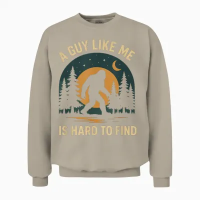 Funny Bigfoot Retro Sasquatch Unisex Sweatshirt - Sand