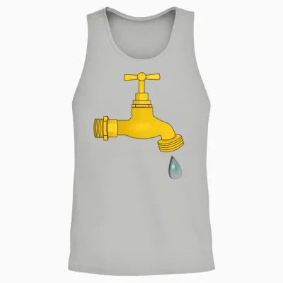 Dripping Faucet Unisex Tank Top - Ash