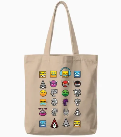 Gd 2 Icon Hardest Level Geometry Dashfinger Demon Tote Bags - Natural