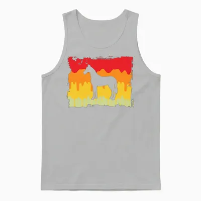 Horse Retro Unisex Tank Top - Ash