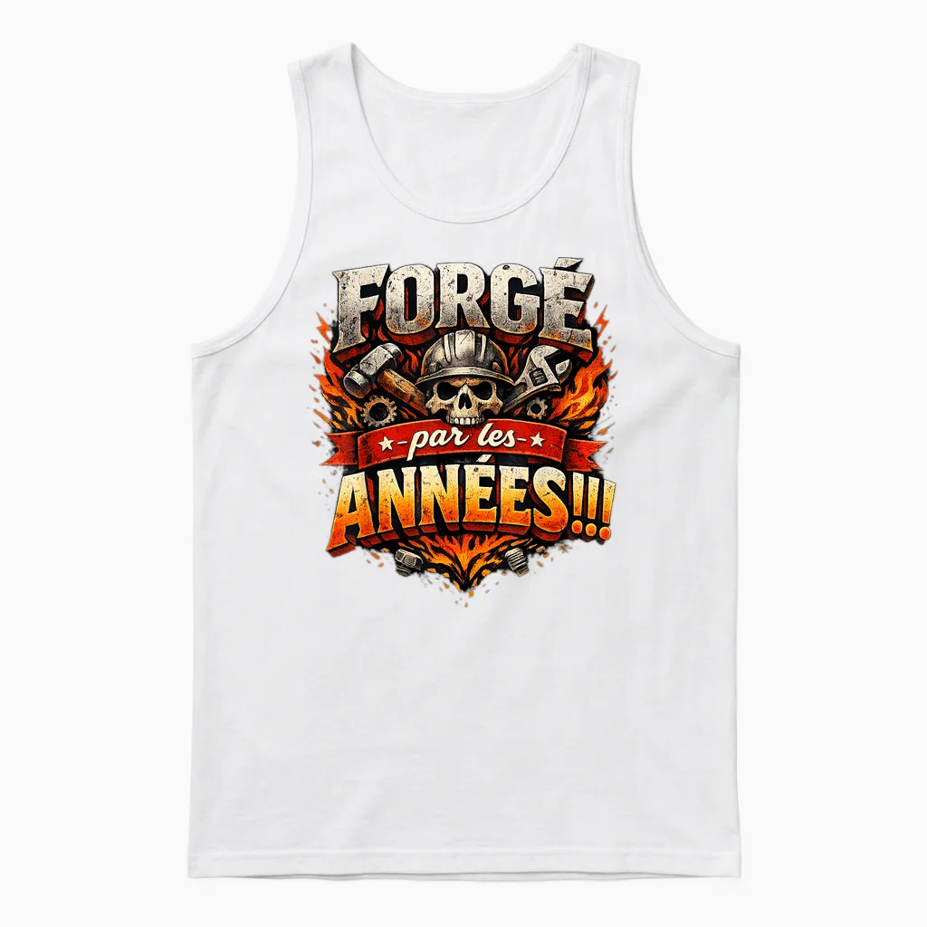 Cadeau Anniversaire Homme Original Forgé Par Les Années Unisex Tank Top in White