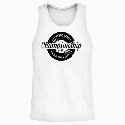 Championship Vinyl Unisex Tank Top - White