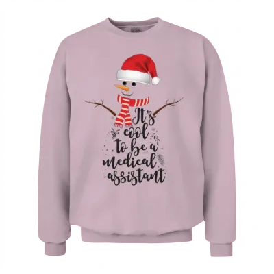 It's Cool to Be Medical Assistant Funny Christmas Unisex Sweatshirt - Light Pink