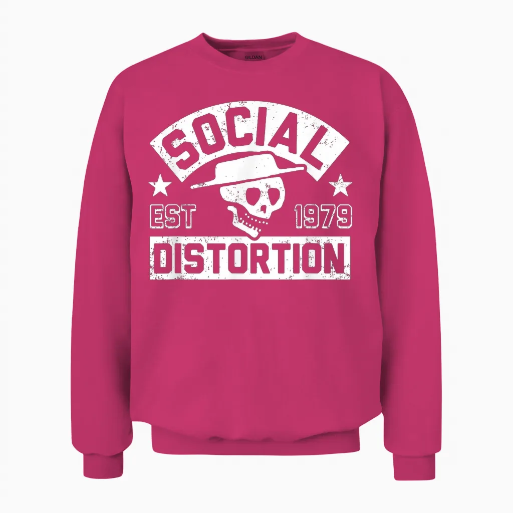 Offizielle Social Distortion T-Shirt, Unisex Erwachsene, Punk-Rock-Fans, Klassisch, Kurzarm, T-Shirt, Schwarz, S Unisex Sweatshirt in Heliconia