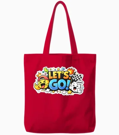 Lets Go Tote Bags - Red
