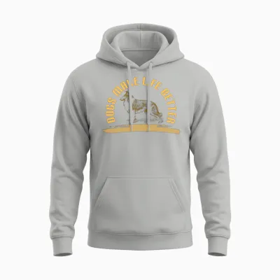 Collie Dog Unisex Hoodie - Ash