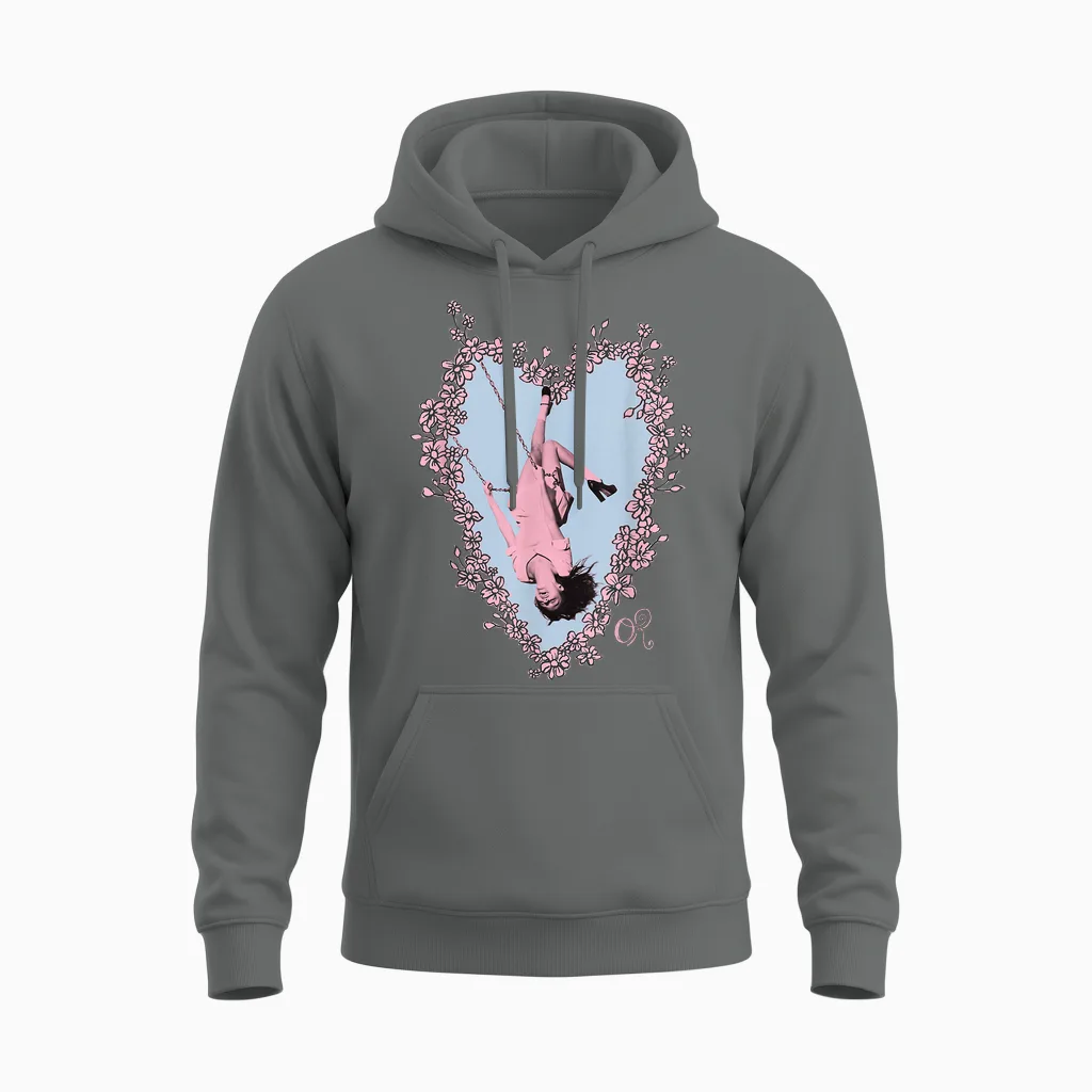 Official Photo Olivia Rodrigo Heart Swing Unisex Hoodie in Graphite Heather