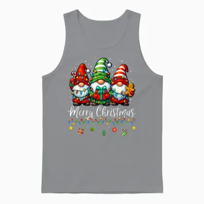 Gnomes Xmas Shirts Merry Christmas Gnome Men Women Unisex Tank Top - Sport Grey