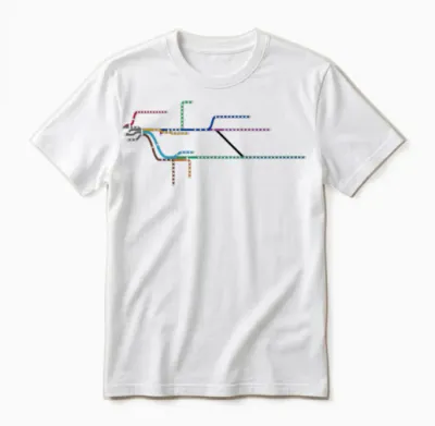 Lirr Long Island Rail Road Map Unisex T-Shirt - White