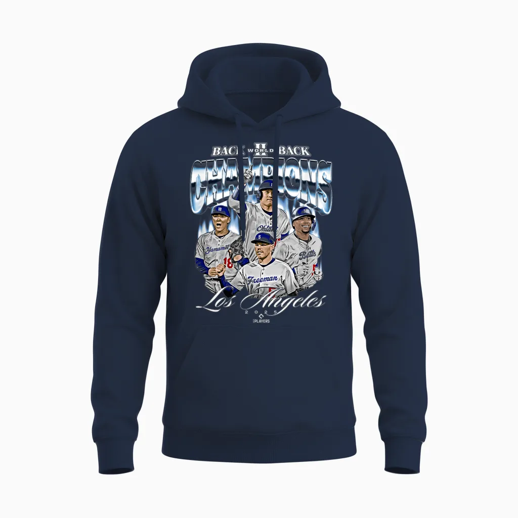 2025 Back to Back World Champions | Los Angeles D La Series Unisex Hoodie in Navy